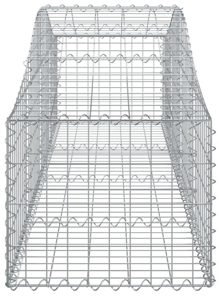 íves horganyzott vas gabion kosár 200x50x40/60 cm