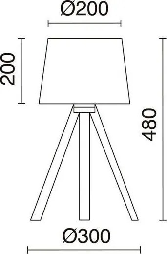 Novolux LARS 845B-G05X1A-50 Asztali lámpa 1x60W/E27 IP20