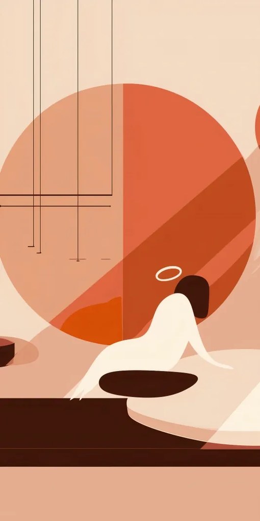 Poszter 50x100cm Nyugalom a geometrikus napsütésben