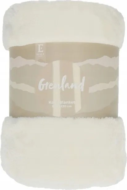 Vastag, bolyhos takaró 200x220 cm krém ekrü Grenland VII
