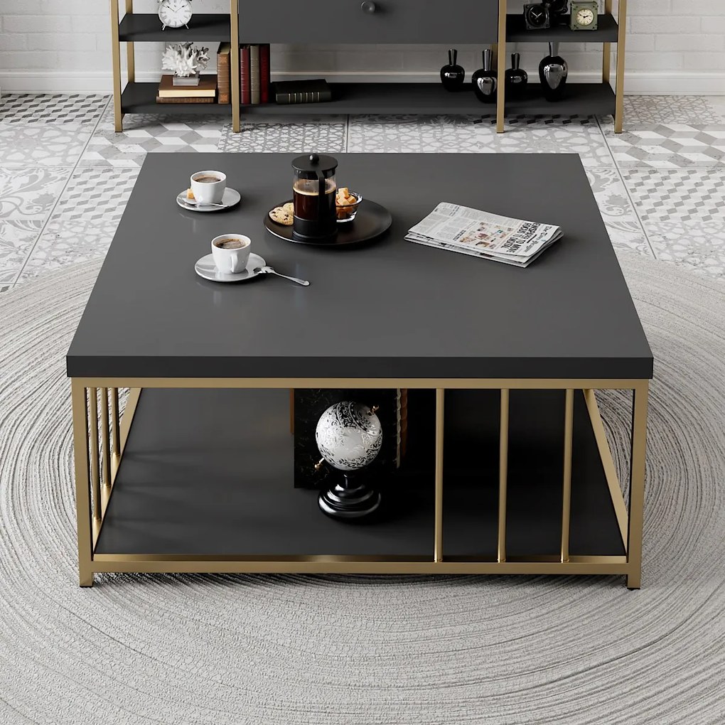 Dohányzóasztal Zen (antracit + arany). 1073448