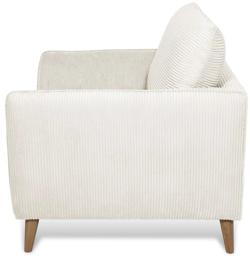 Fehér kordbársony fotel Paris – Scandic