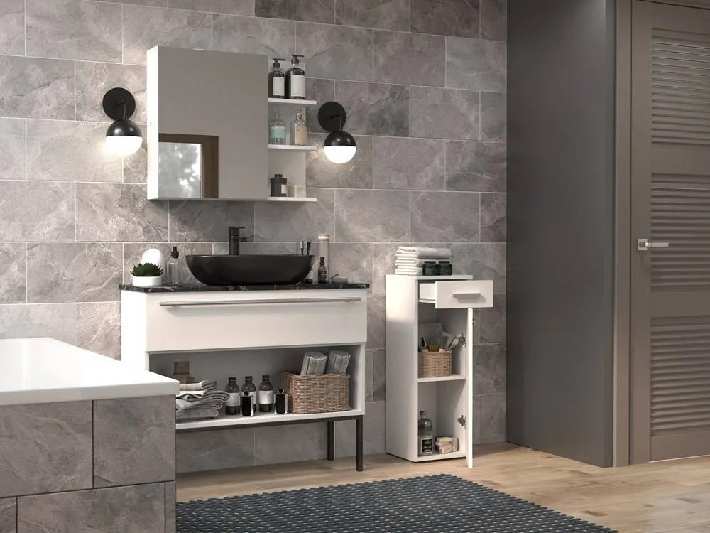 Nel V DS fürdőszoba szekrény, fehér