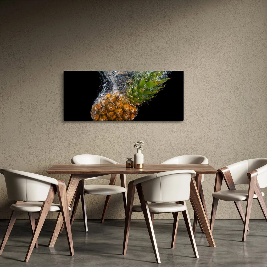 Ananász a vízben képe (120x50 cm)