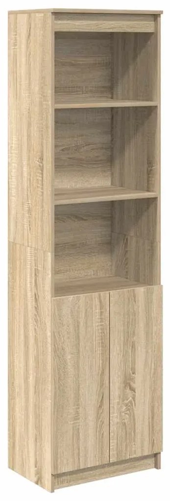 sonoma tölgy szerelt fa magasszekrény 50x35x180 cm
