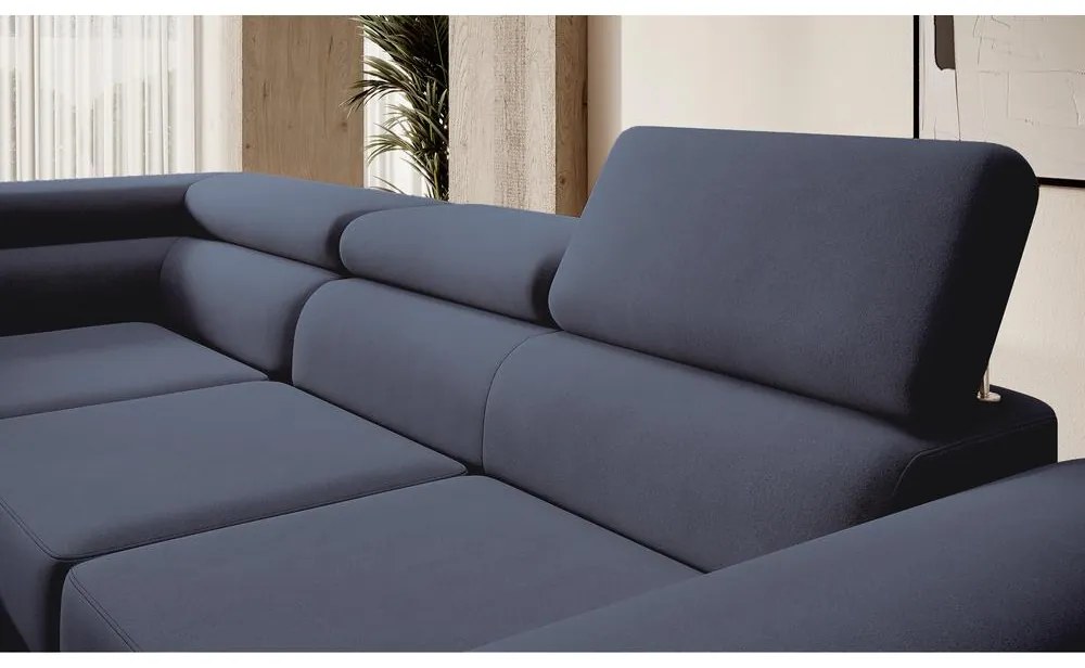 Sarokkanapé Stiletto (B) (kék + ezüst). Akció -15%. 1099712