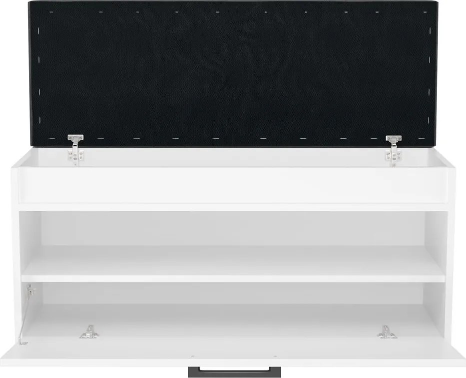 Aldabra Parma cipőtároló pad, 100x49x35 cm, fehér