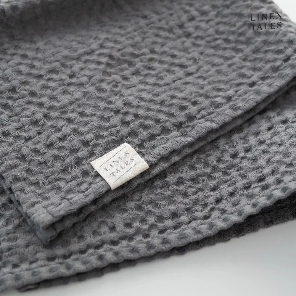 Sötétszürke törölköző és fürdőlepedő készlet 3 db-os Honeycomb – Linen Tales