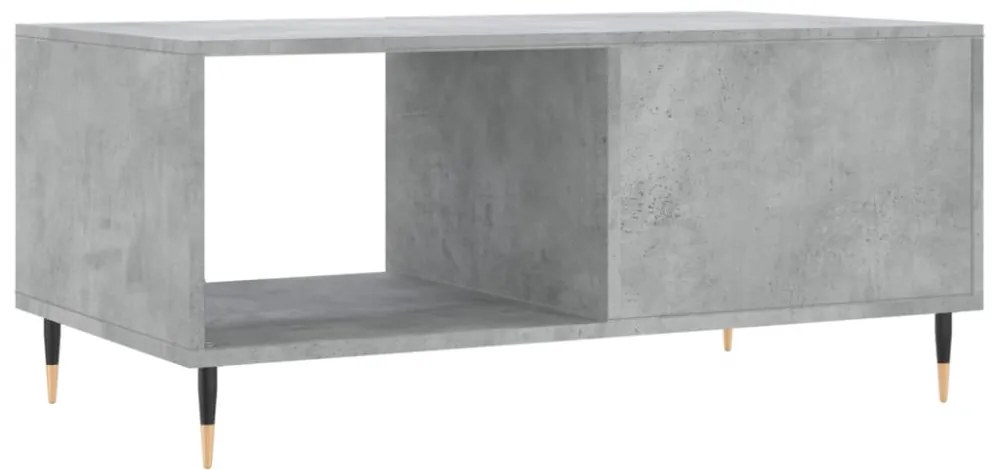 vidaXL betonszürke szerelt fa dohányzóasztal 90 x 50 x 40 cm