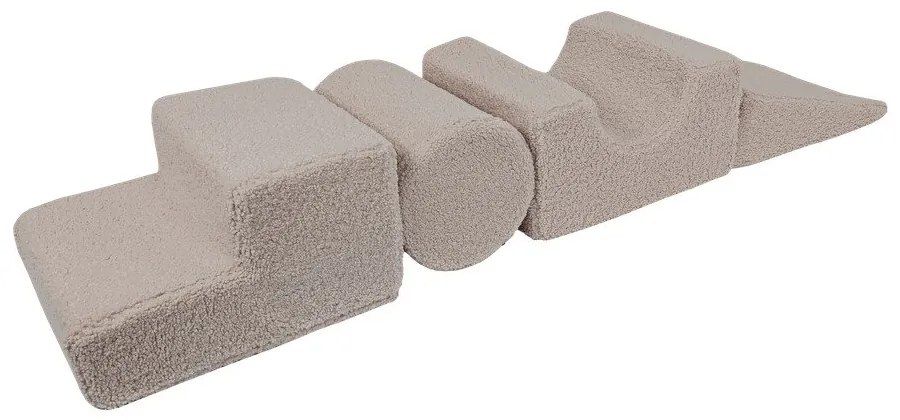 Szürke textil habszivacs játszótér 4 db-os magasság 30 cm 45x170 cm Montessori – Meowbaby