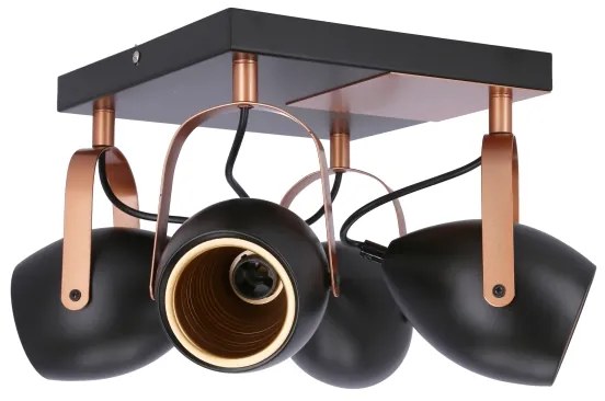 spotlámpa ANICA 4xE14/40W/230V fekete/réz