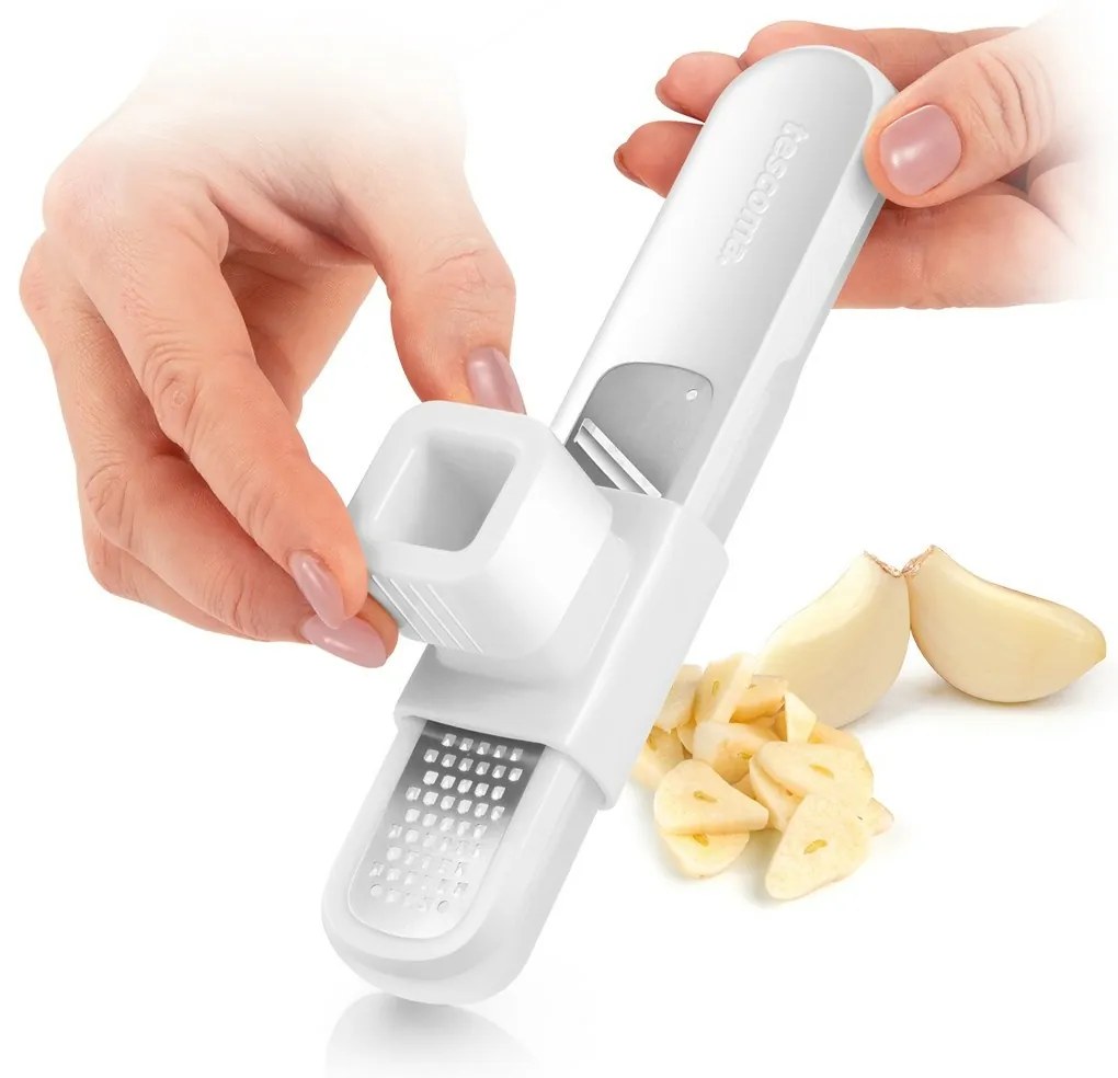 Tescoma Fokhagyma- és gyömbérreszelő HANDYX-sharp, kinyomható