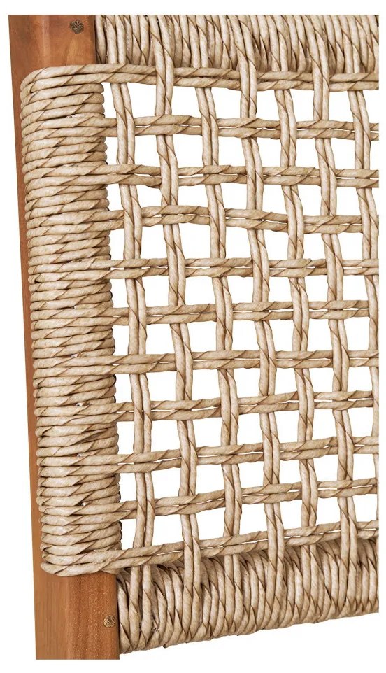 Derby étkezőszék, teakfa/polyrattan, natúr