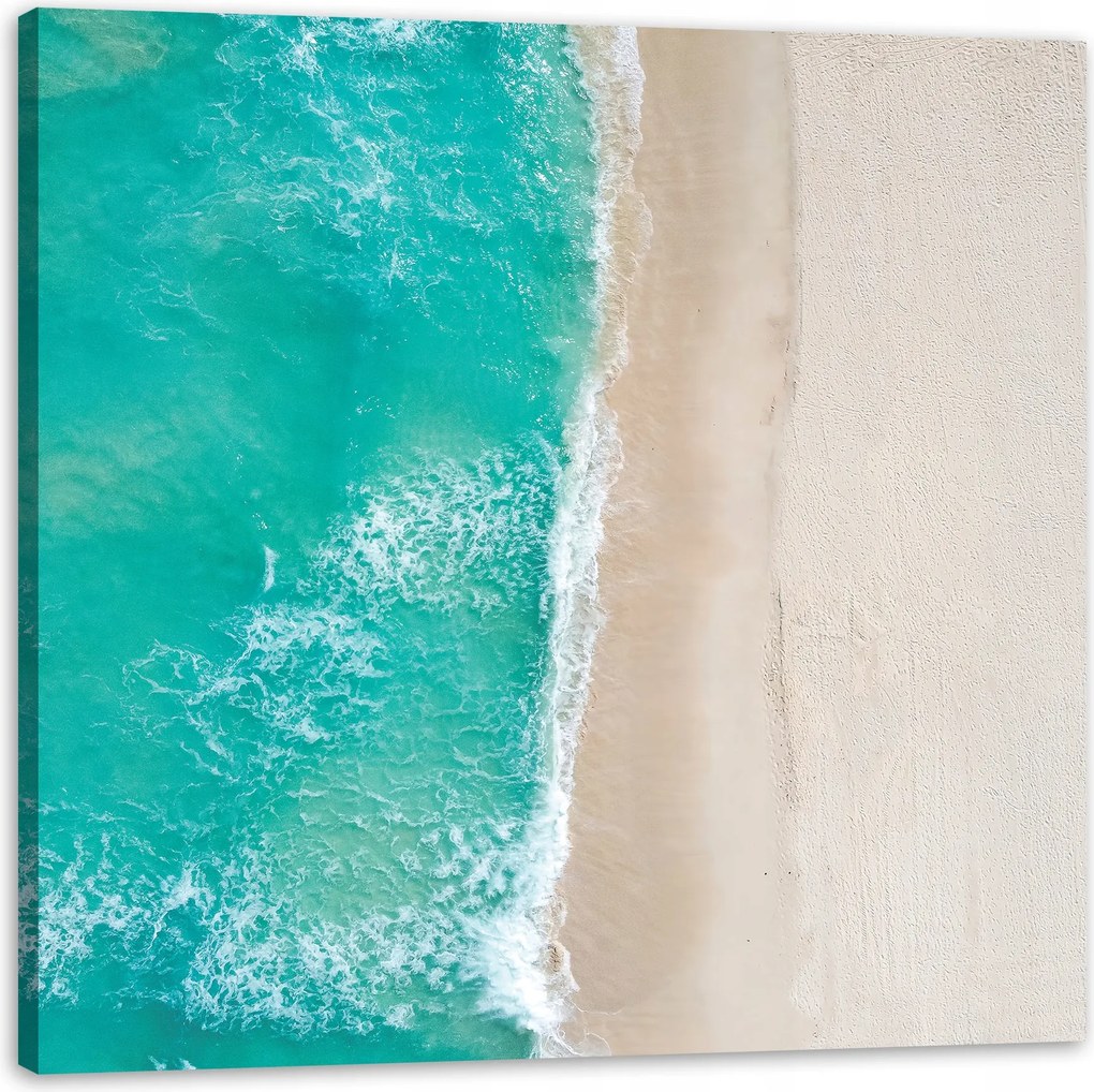 Vászonkép Víz Hullámok Tengerpart Homok 50X50 cm Ideális ajándék