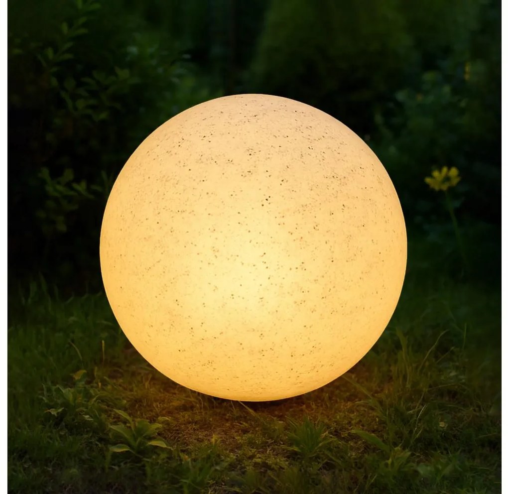 Kültéri dekoratív lámpatest LUMISTONE 1xE27/15W/230V IP65, átmérő 28 cm