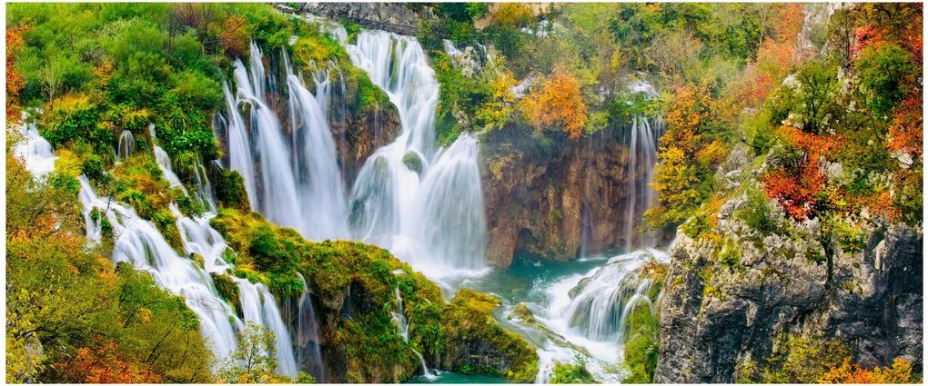 Kép - Plitvicei-tavak Nemzeti Park (120x50 cm)