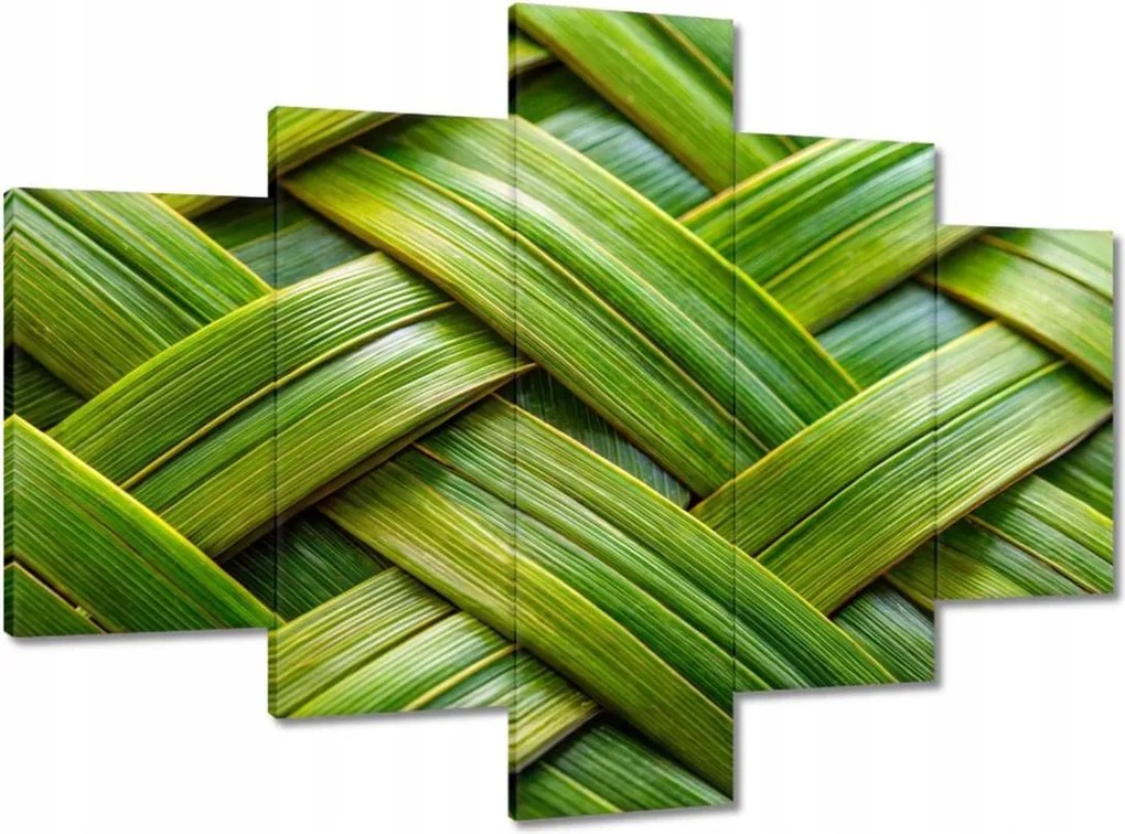 Vászonkép 100x70 Zöld fonott zöld rattan fonott lemez