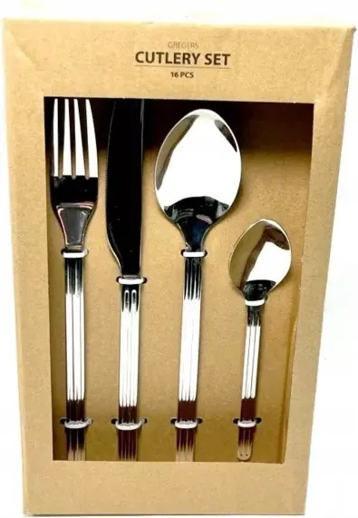 Evőeszköz Szett Gregers Rozsdamentes Acél 16 Db/csomag