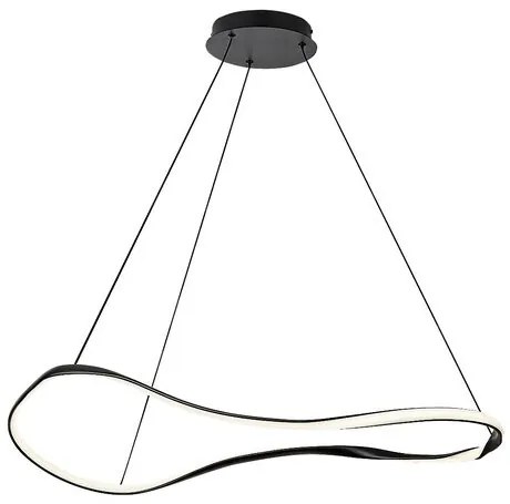 RÁBALUX 72266 MIROSSI Modern Led Függesztett Lámpa Fekete IP20