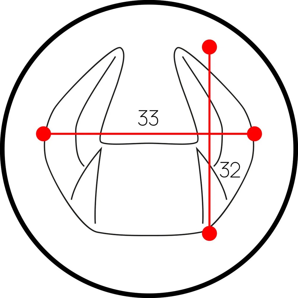 Diablo Chairs fejpárna az Ön saját hímzésével fekete-piros