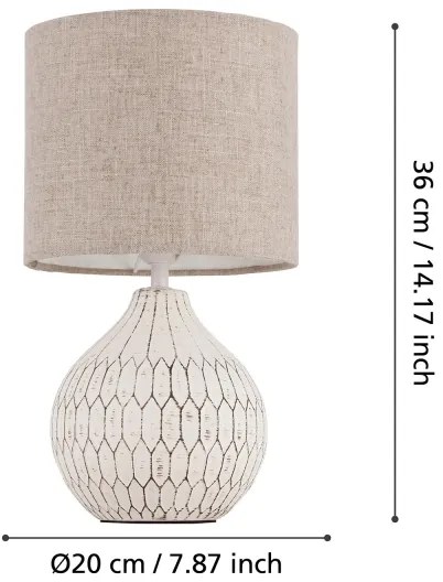 Eglo 99332 - Asztali lámpa BELLARIVA 1xE27/40W/230V