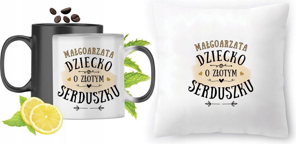 Margitnak Varázsbögre fényképes nyomott mintás párna szett