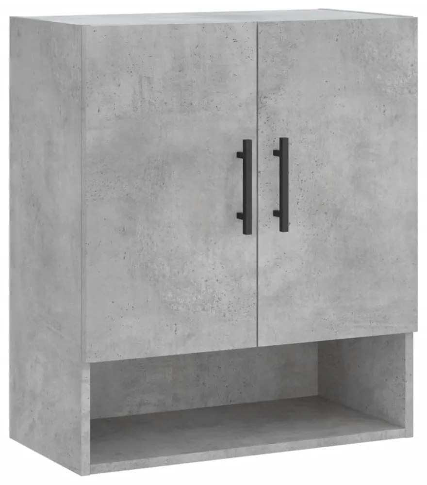 betonszürke szerelt fa faliszekrény 60 x 31 x 70 cm