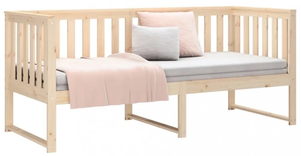kanapéágy ágy matrac 75x190 cm tömör fa fenyőfa