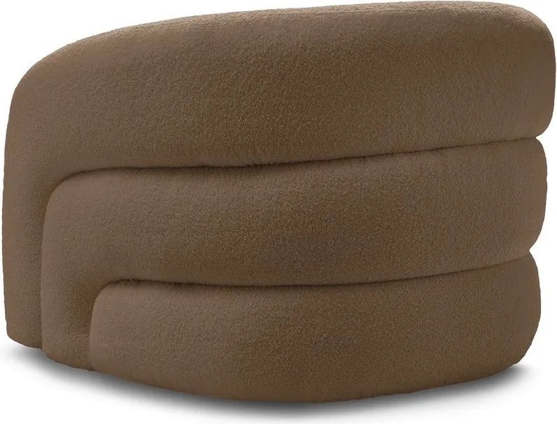 Barna forgó buklé fotel Elina – Bobochic Paris