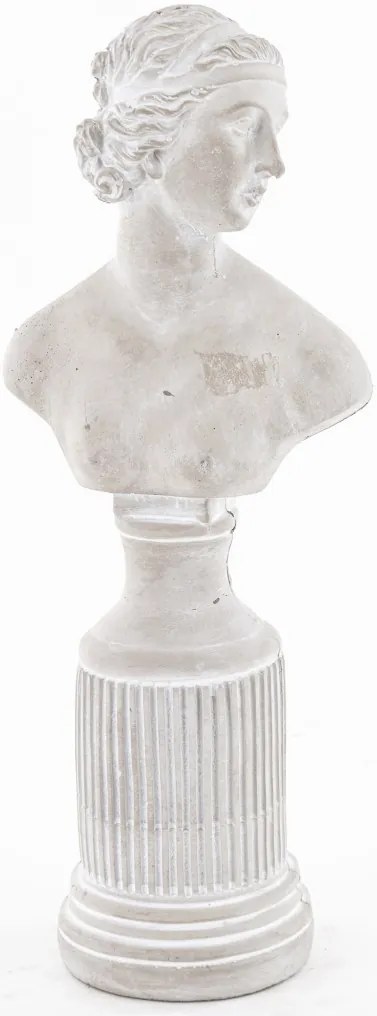 Szobor Dekorfigura Dekoratív cement Szürke 43x17x12cm