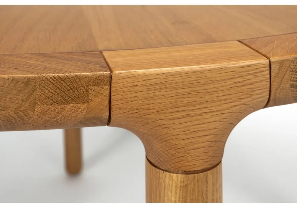 Kerek étkezőasztal tölgyfa dekorral ø 128 cm Storm – Zuiver