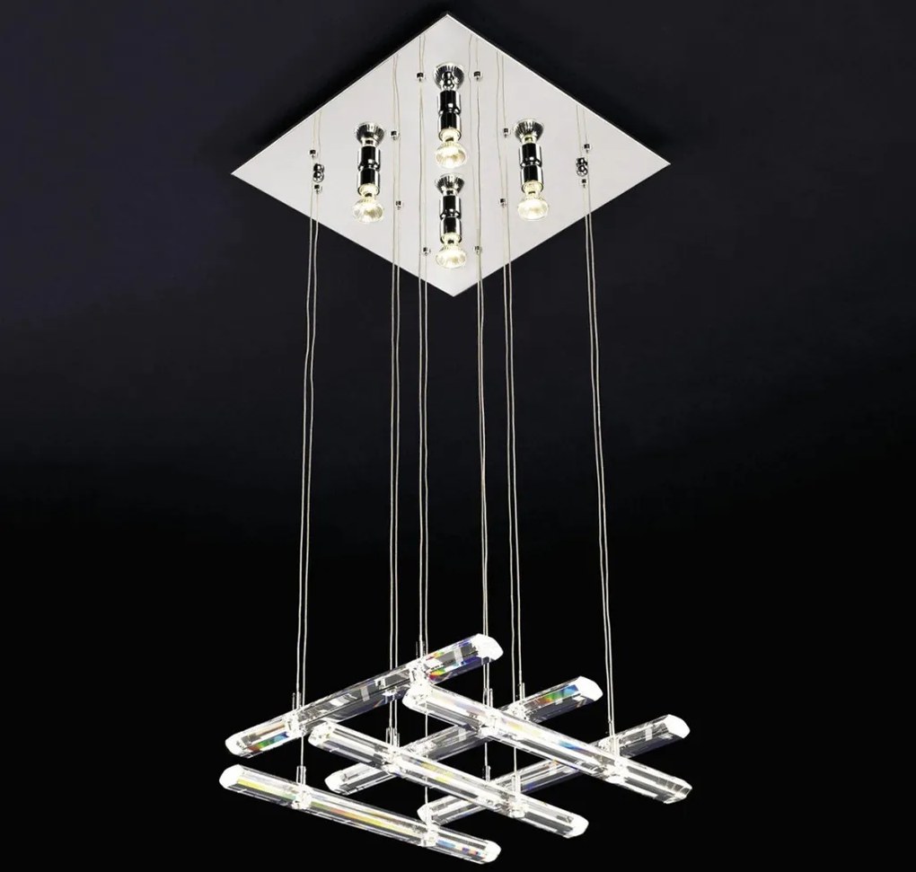 Italux Diamond MD8103-16B3 Függőlámpa 4x10W/GU10+12x50W/G4 IP20