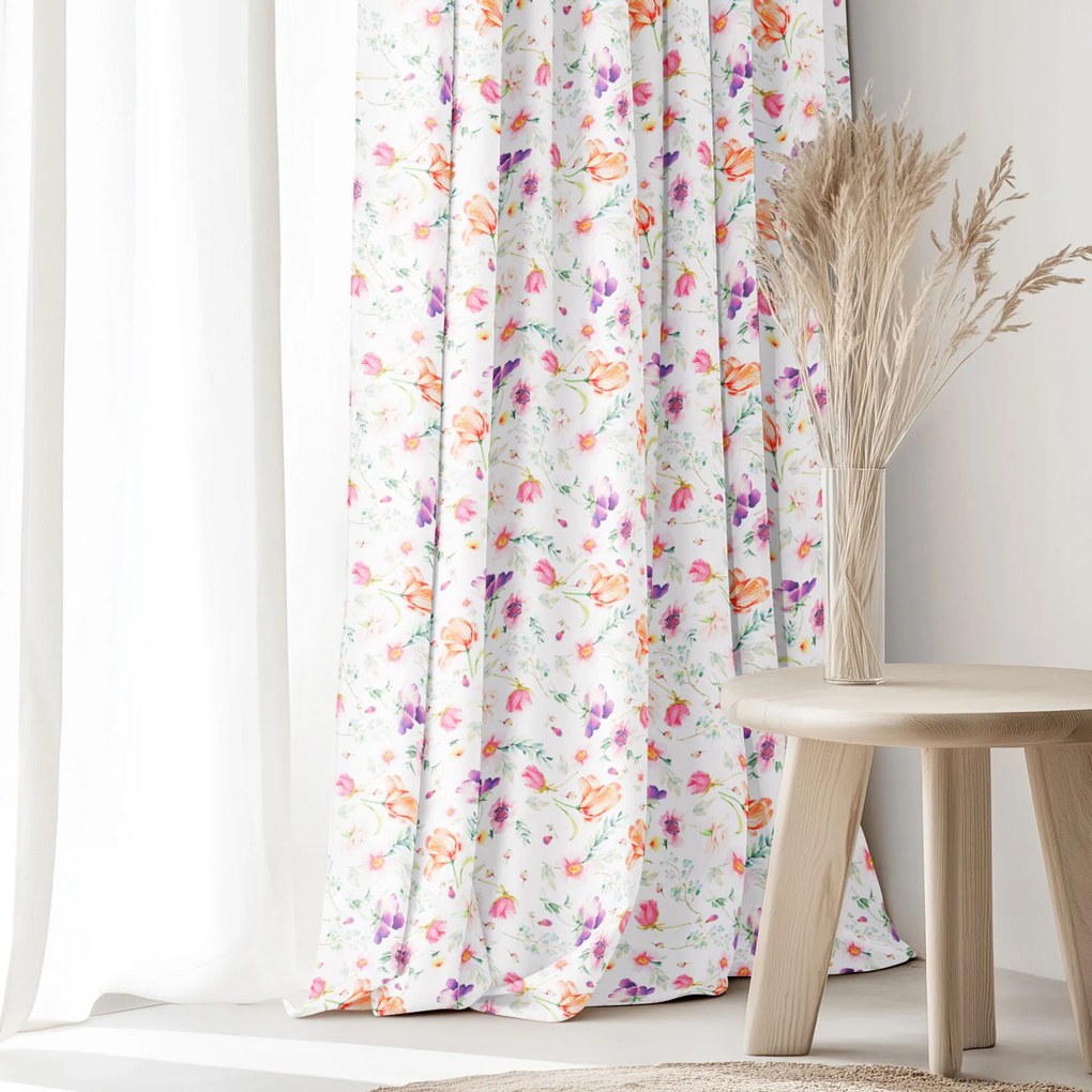 Goldea pamut drapéria deluxe - tavaszi érintés 280x160 cm