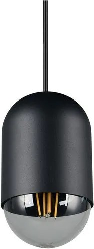 Fekete fém függőlámpa ø 11 cm Nara – Reality