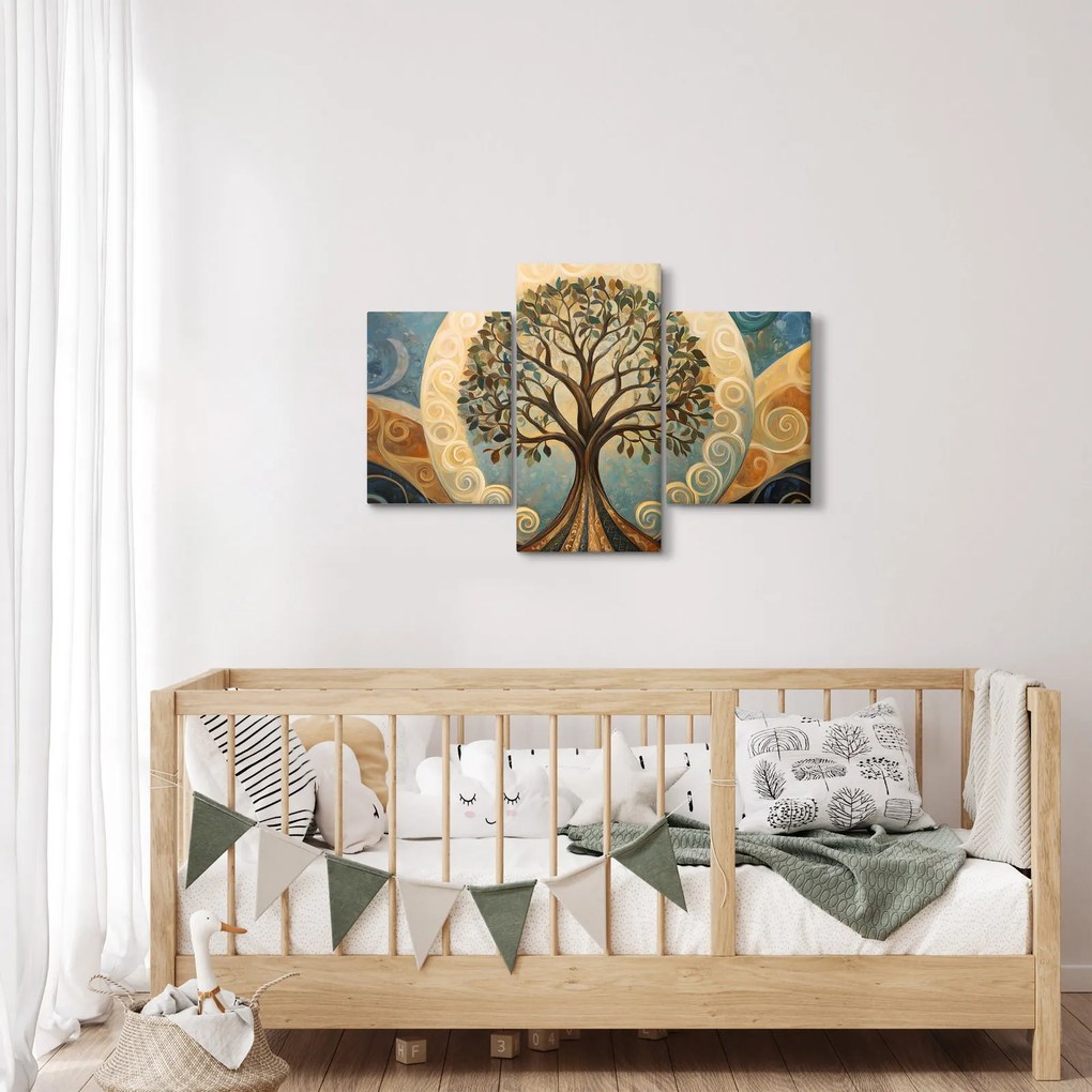 Kép – Életfa és spirálok (90x60 cm)