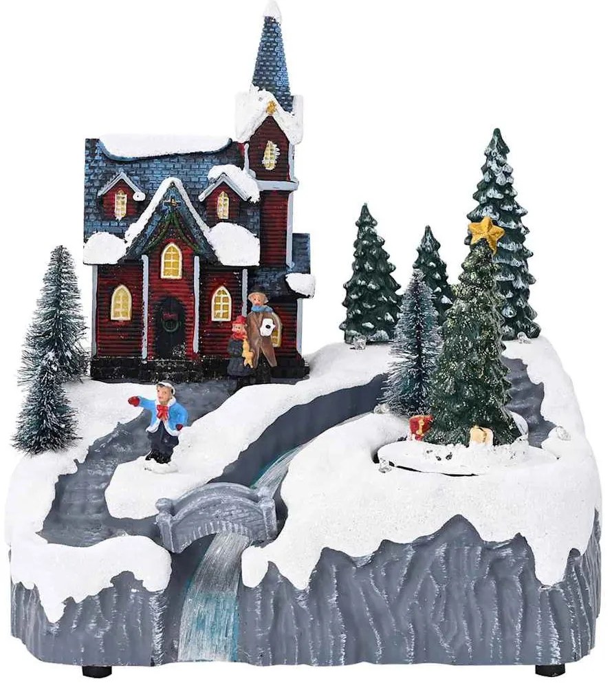 Karácsonyi Falu Sokszínű 20.5 x 17 x 21 cm Műanyag