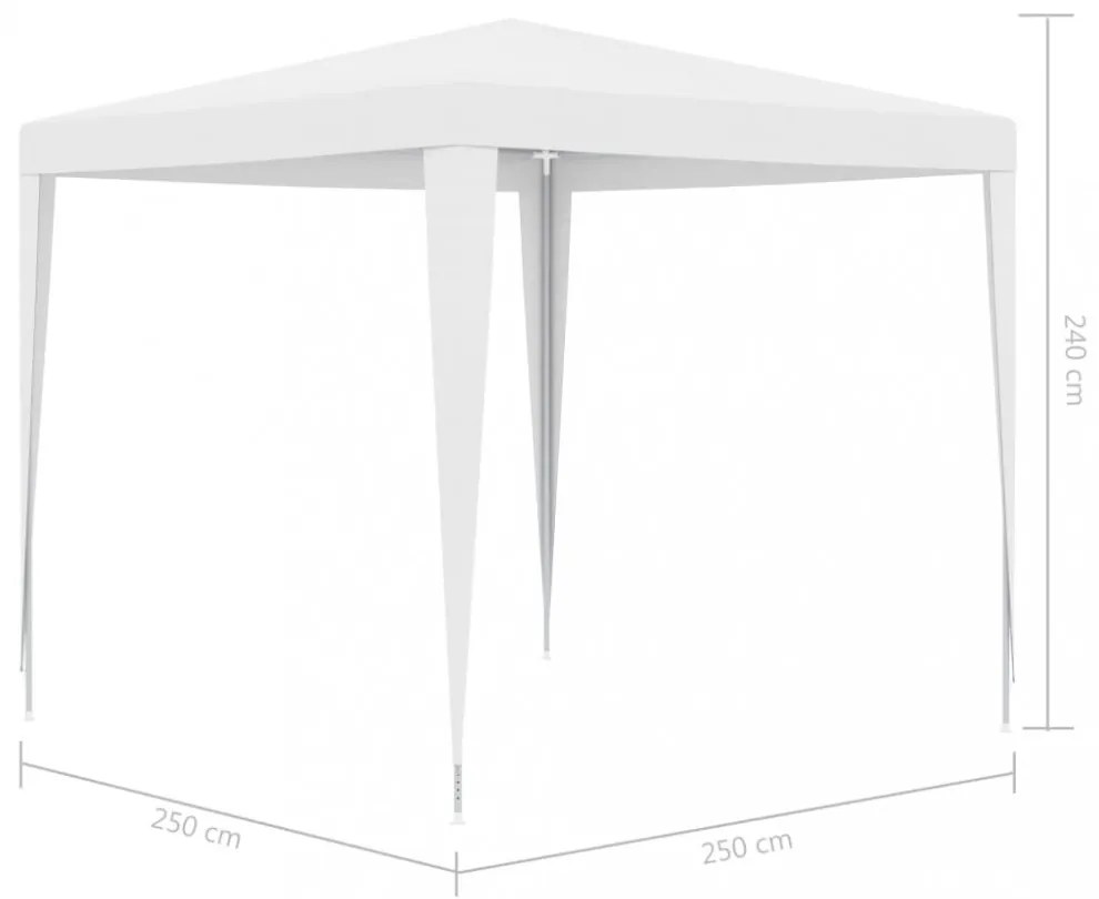 fehér rendezvénysátor 2,5 x 2,5 m