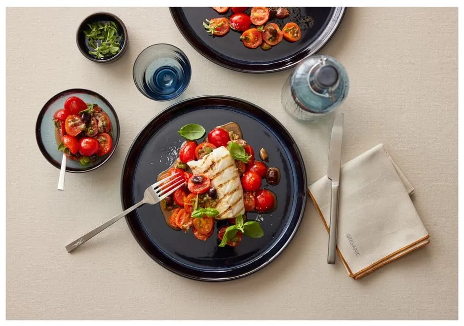 Matt ezüstszínű acél evőeszköz készlet 16 db-os – Bitz