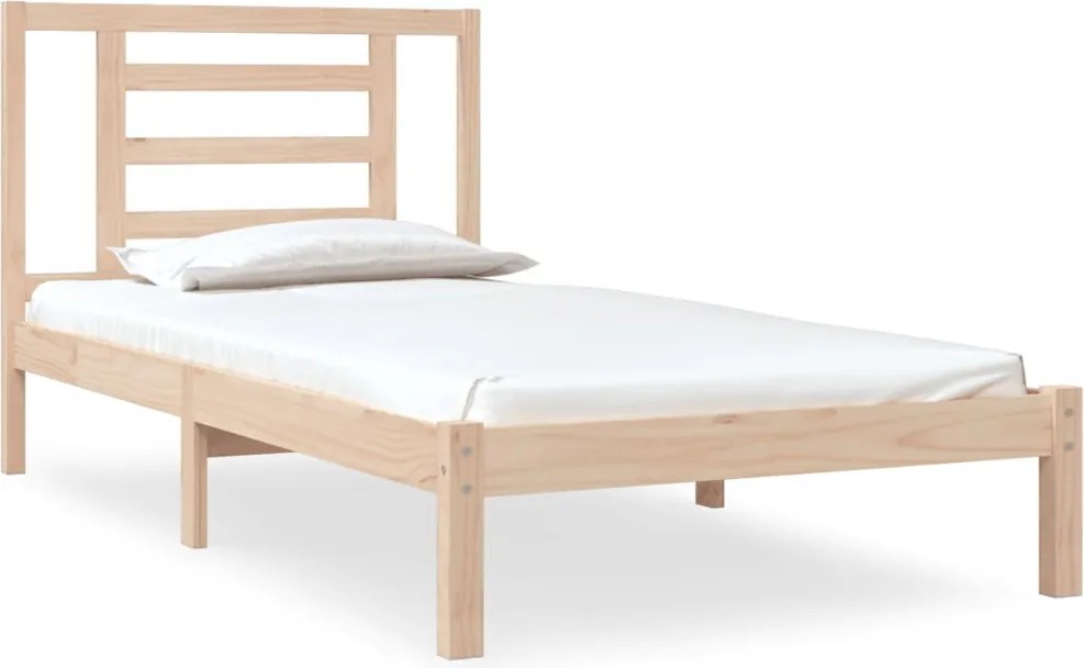 vidaXL tömör fenyőfa ágykeret matrac nélkül 90 x 190 cm
