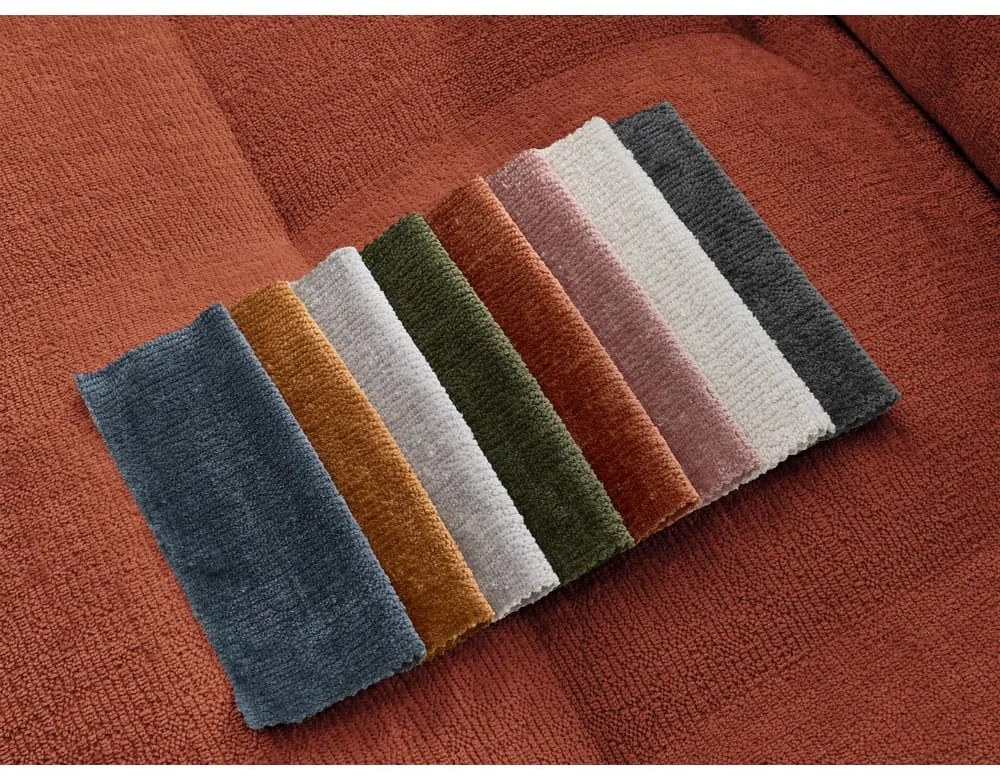 Terrakotta színű zsenília kanapé 237 cm Whesley – Bobochic Paris