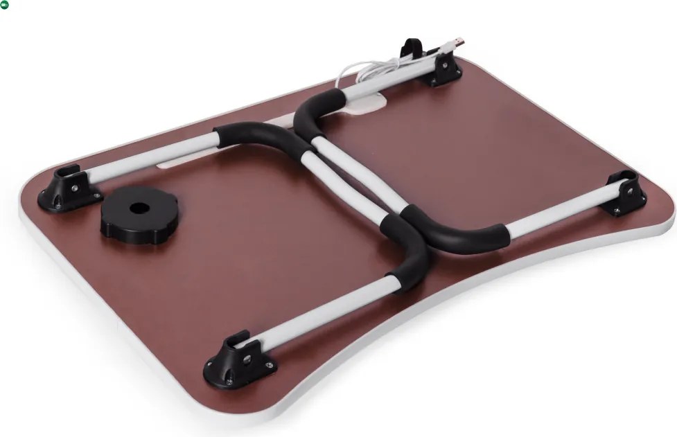 Összecsukható laptop asztal 60x40 cm USB porttal