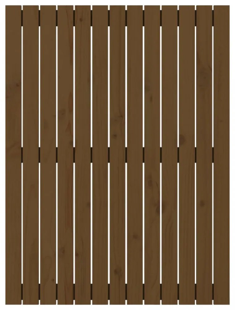 mézbarna tömör fenyőfa fali fejtámla 82,5 x 3 x 110 cm