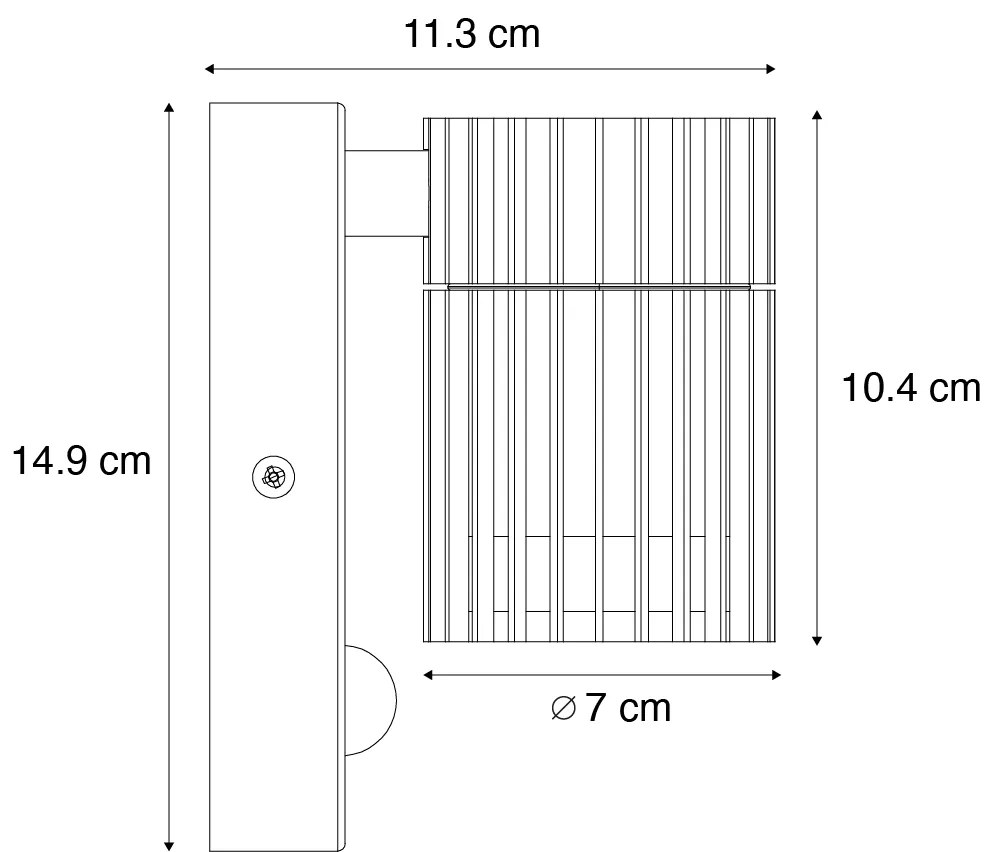 Design kültéri fali lámpa fekete mozgásérzékelővel IP44 - Boris