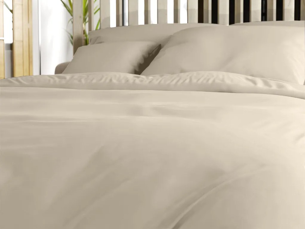 Pamut ágynemű LUX bézs hotelszárnyú tasak Ágyneműhuzat mérete: 70 x 90 cm | 140 x 200 cm