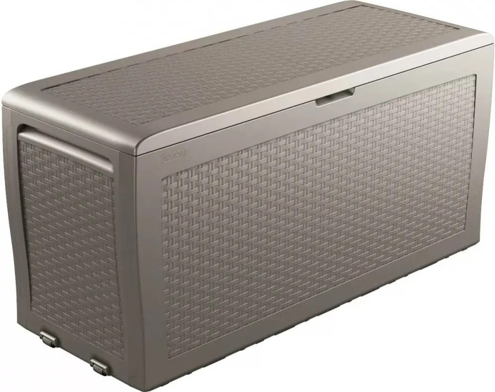Keter Samoa Rattan kerti tárolódoboz, cappuccino 270 l, 117 x 57 x 45 cm