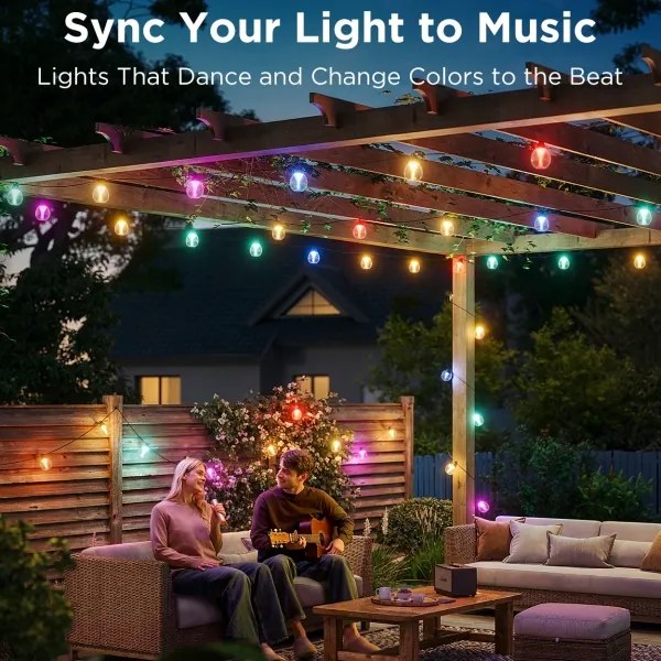 Govee-LED RGBICW Dimmelhető kültér dekoratív lánc LED/24W/230V IP67 2700-6500K Wi-Fi