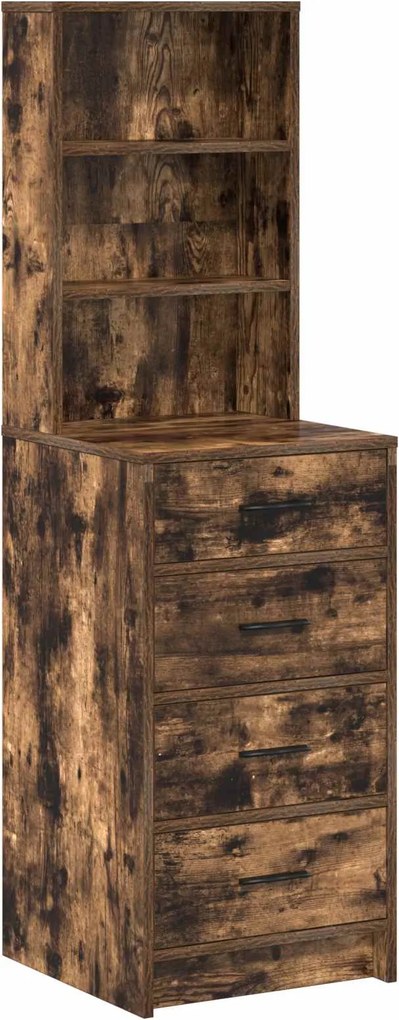 vidaXL Magasfiú fiókkal Füstölt tölgy 40 x 41 x 135 cm Faanyag
