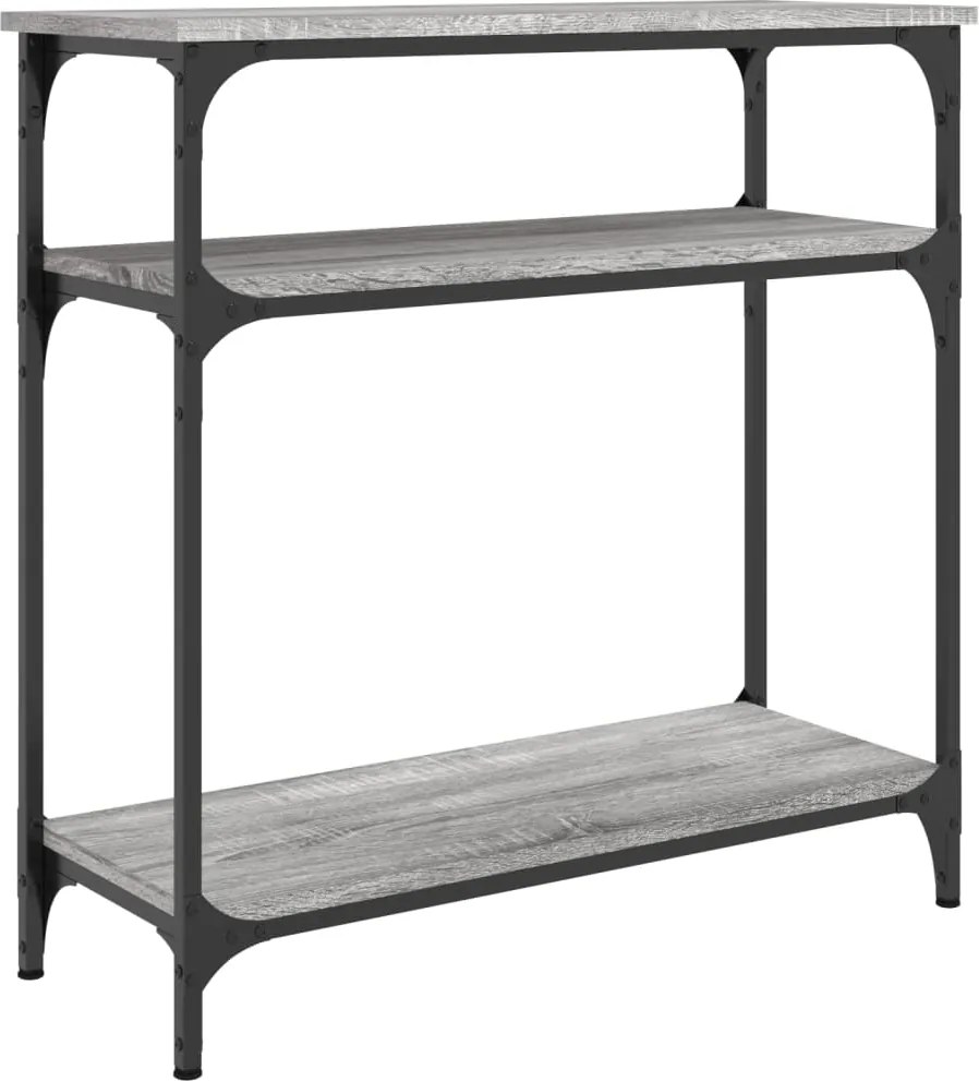 vidaXL szürke sonoma színű szerelt fa konzolasztal 75 x 29 x 75 cm