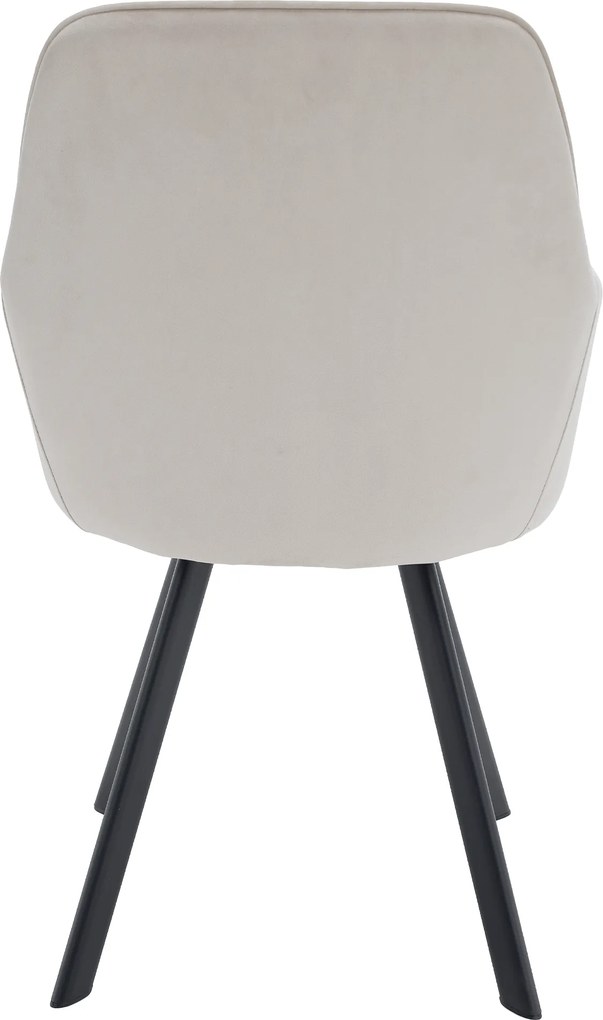 Design fotel, bézses szürke Velvet szövet, AURIL