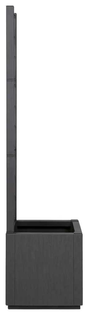 Sötétszürke Kerti Cserép Trellis-szel - 36x36x140 cm